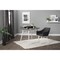 Sydney Swivel, Home Office Accent Chair With Arms In White Metal Legs / Patterned Dark Gray Faux Leather - White, Dark Grey